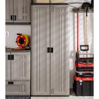 3-Shelf Resin Base Garage Cabinet Locker, Gray