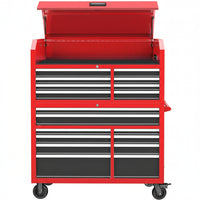 Tool Chest 18-Drawer | 66'' Large Rolling Tool Chest with Wheels | Detachable Top Metal Tool Box with Gas Struts | Lockable Rolling Tool Cabinet with Liners,Power Strip | Garage, Repair Shop, Workshop