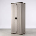 Garage Storage Cabinet Built to Organize Tools, 3-Shelf Resin Design, 72-Inch Vertical Layout, Gray Finish
