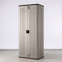 3-Shelf Resin Base Garage Cabinet Locker, Gray — Studio Shot