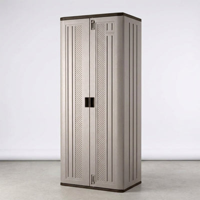 Garage Storage Cabinet Built to Organize Tools, 3-Shelf Resin Design, 72-Inch Vertical Layout, Gray Finish