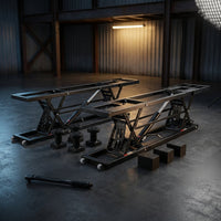 Car Lift, 7,000 Lbs. Capacity Portable Car Lift, 26.8 In. Max. Height, Carbon Steel Truck Lift with 120-Volt Power Unit — Studio Shot