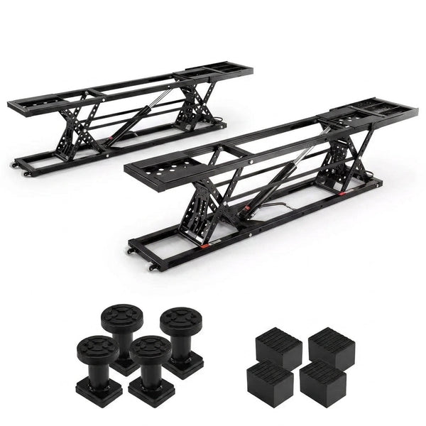 Car Lift, 7,000 Lbs. Capacity Portable Car Lift, 26.8 In. Max. Height, Carbon Steel Truck Lift with 120-Volt Power Unit — Studio Shot