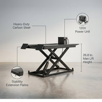 Car Lift, 7,000 Lbs. Capacity Portable Car Lift, 26.8 In. Max. Height, Carbon Steel Truck Lift with 120-Volt Power Unit — infographic