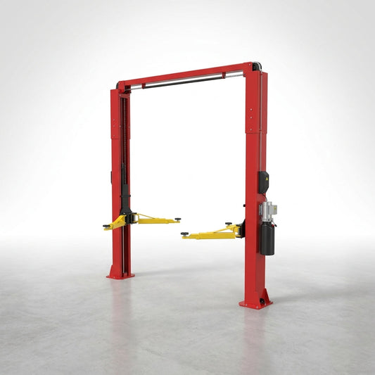 Two Post Car Lift Built for Professional Service, 12000 lb Capacity, 167 Inch Height, Dual Hydraulic System — Studio Shot
