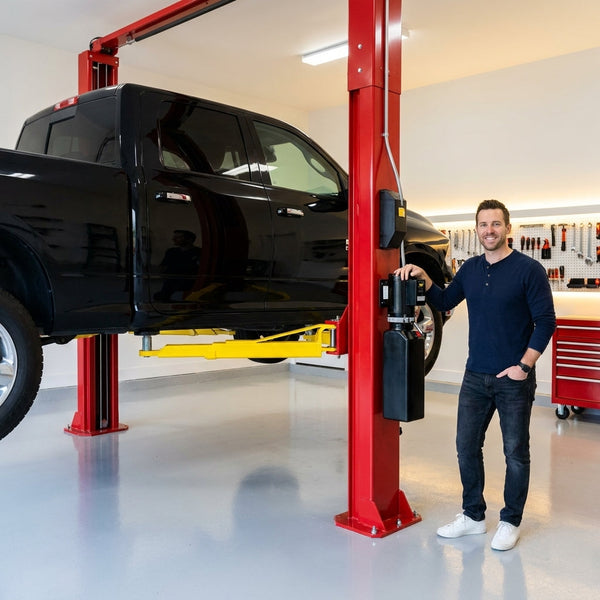Two Post Car Lift Built for Professional Service, 12000 lb Capacity, 167 Inch Height, Dual Hydraulic System