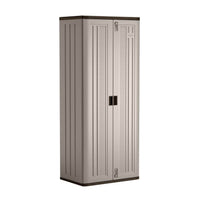 3-Shelf Resin Base Garage Cabinet Locker, Gray
